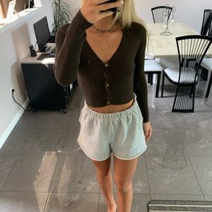 Dark Green cropped sweater from garage
